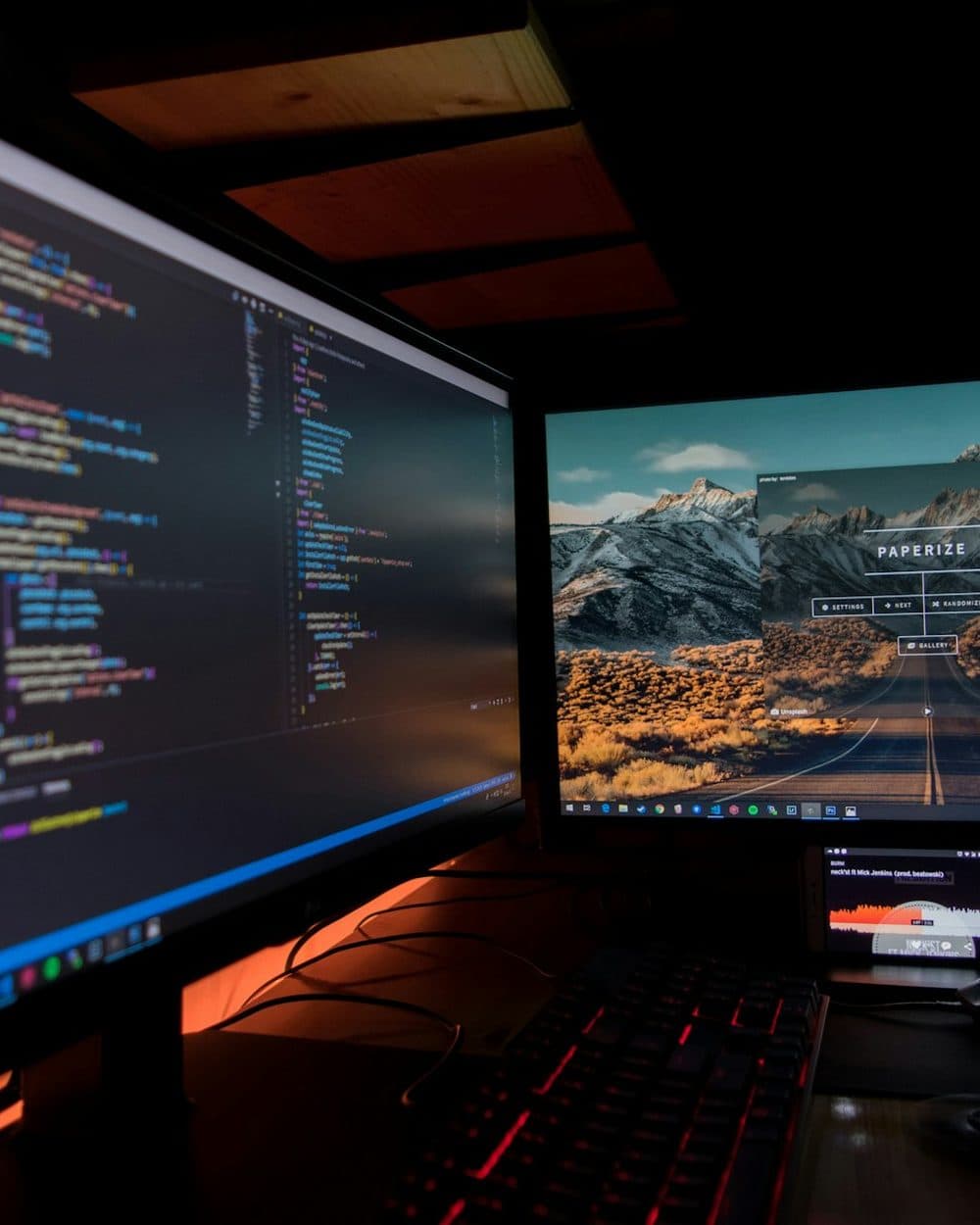 An engineering workstation mid build